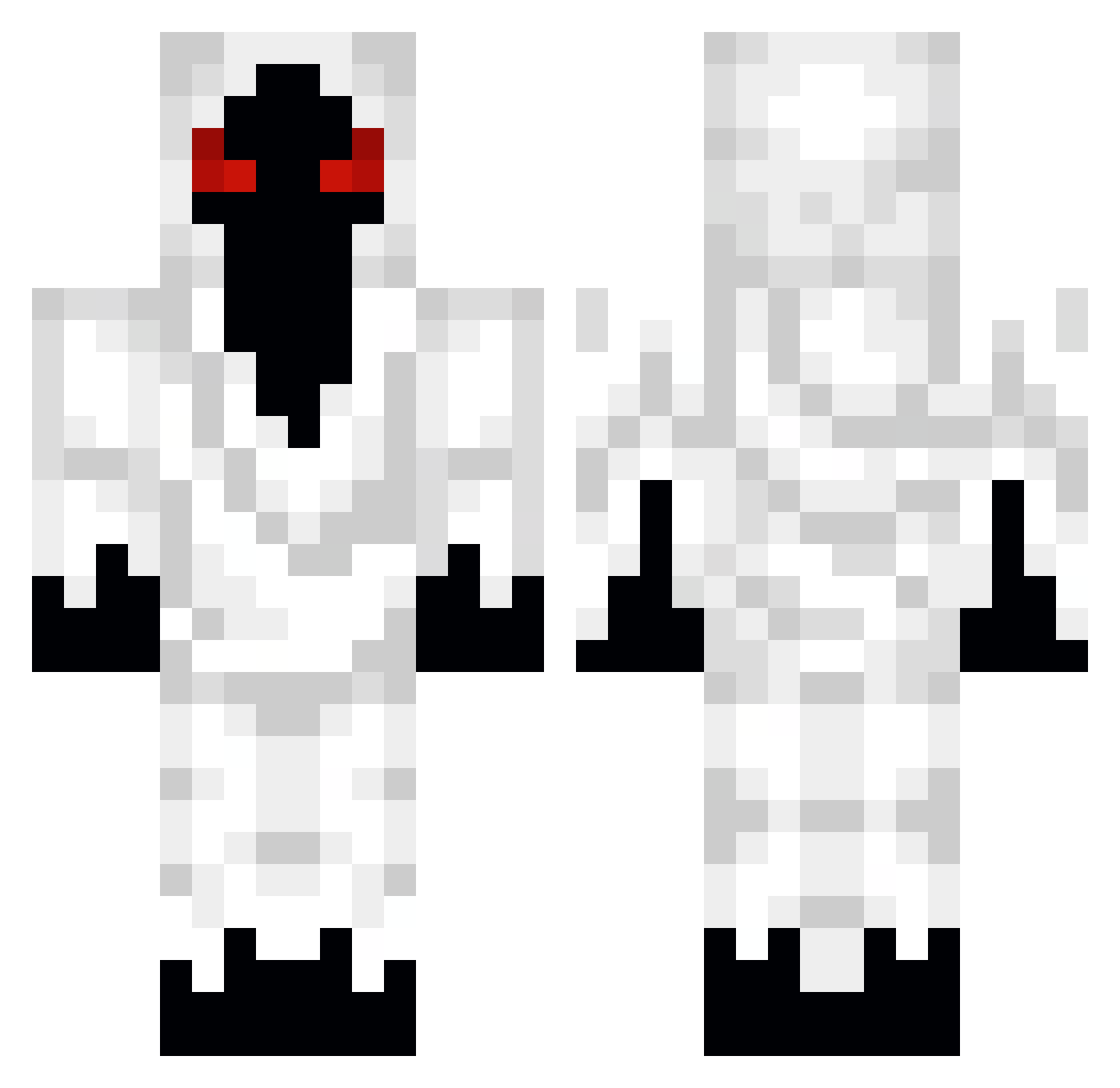 VoidPredator283 Minecraft skin, front and back view