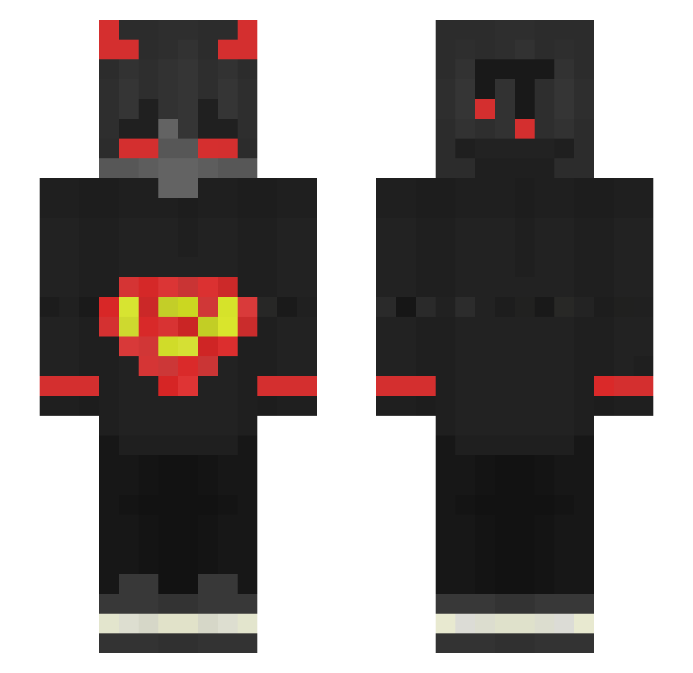 mamba15 Minecraft skin, front and back view