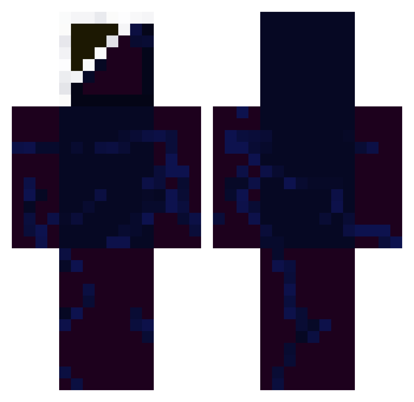 detiniation12 Minecraft skin, front and back view