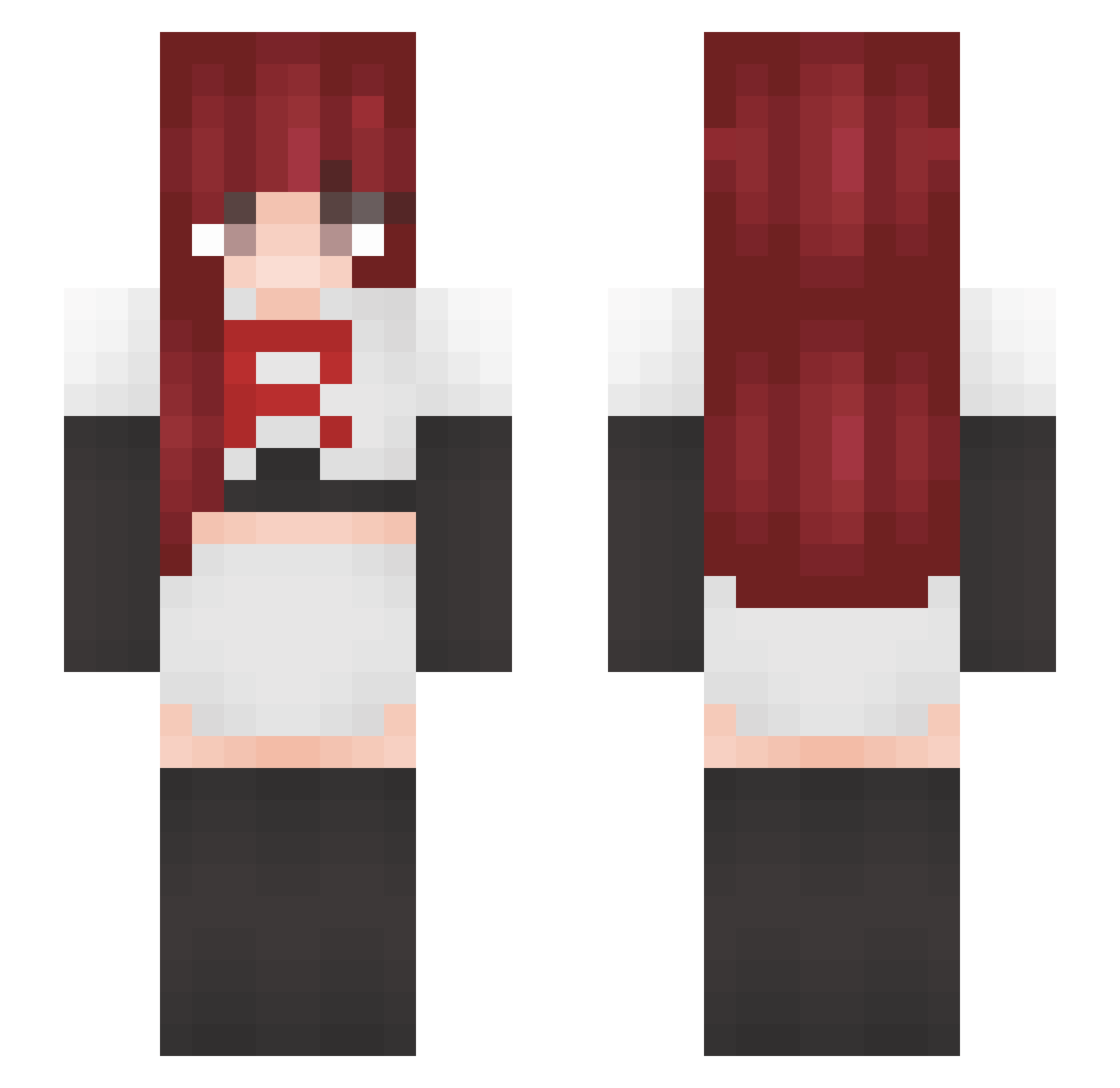 McFreakinLostIt Minecraft skin, front and back view