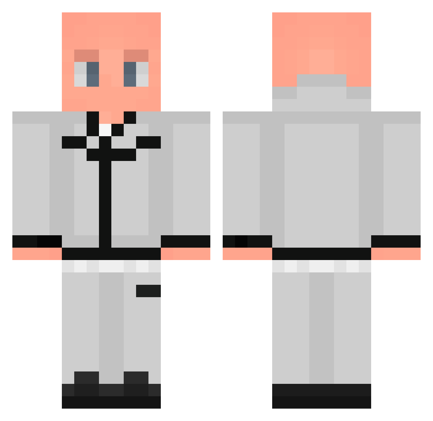 szxmn Minecraft skin, front and back view