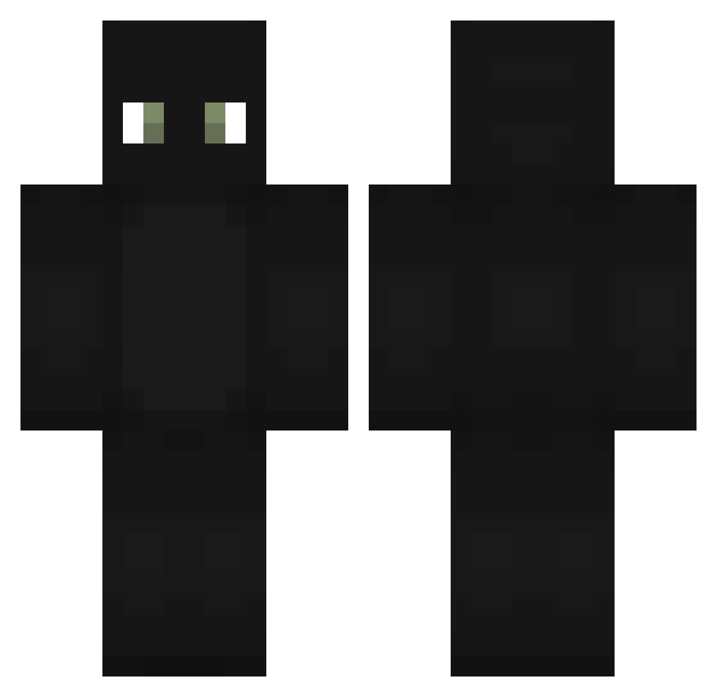Vergogna Minecraft skin, front and back view