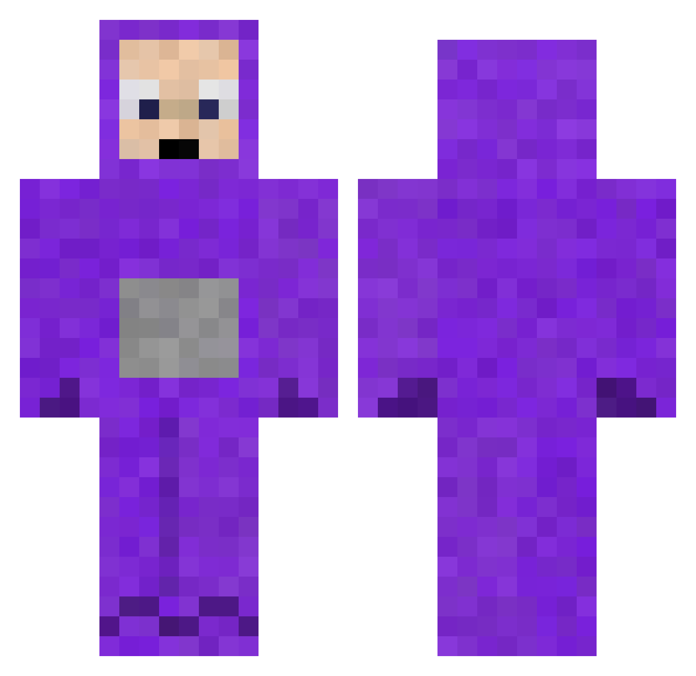 rem926 Minecraft skin, front and back view