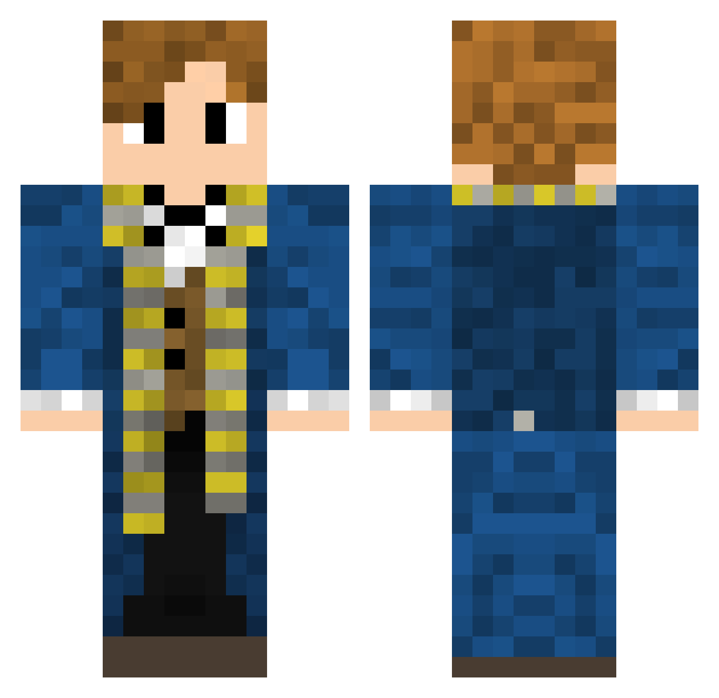 NathanBaum Minecraft skin, front and back view