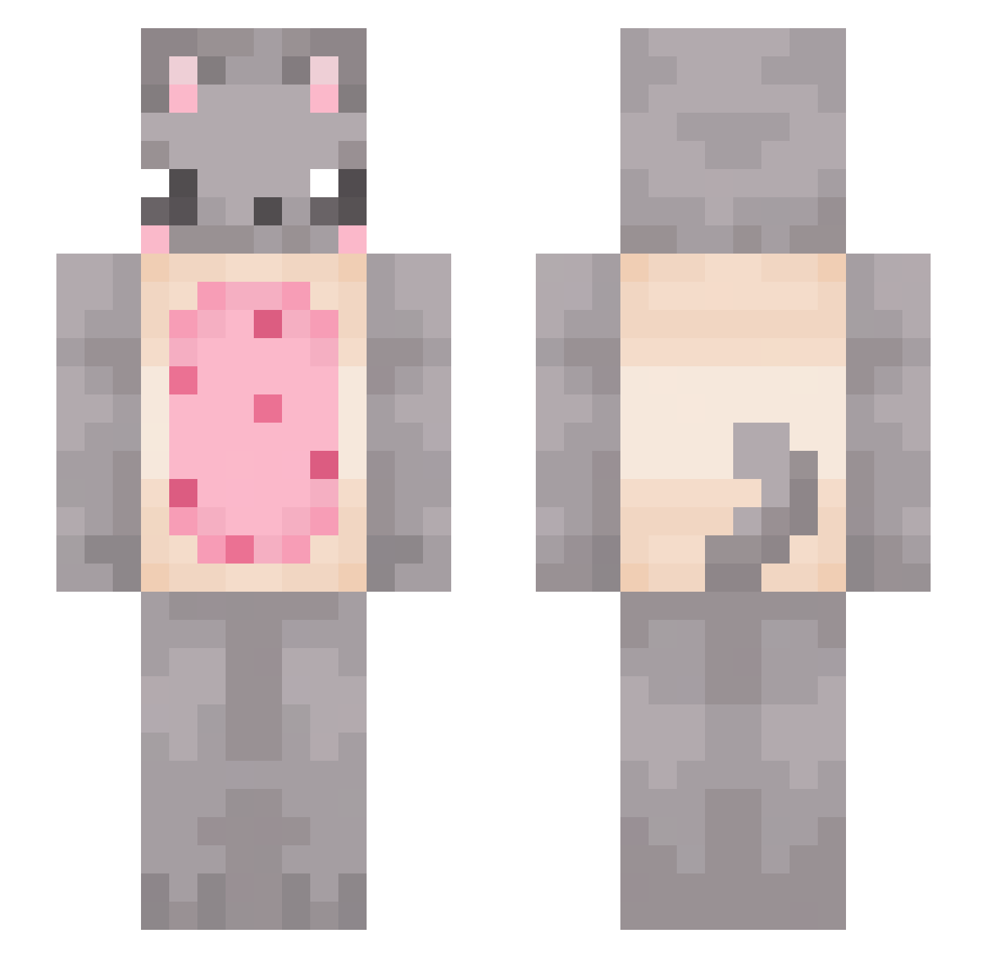 xItz_AB Minecraft skin, front and back view