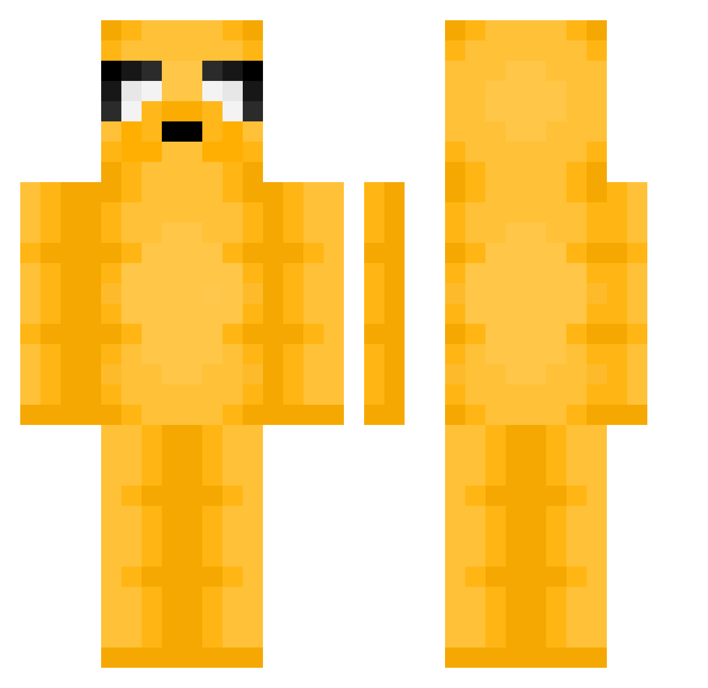 Gustin2009 Minecraft skin, front and back view