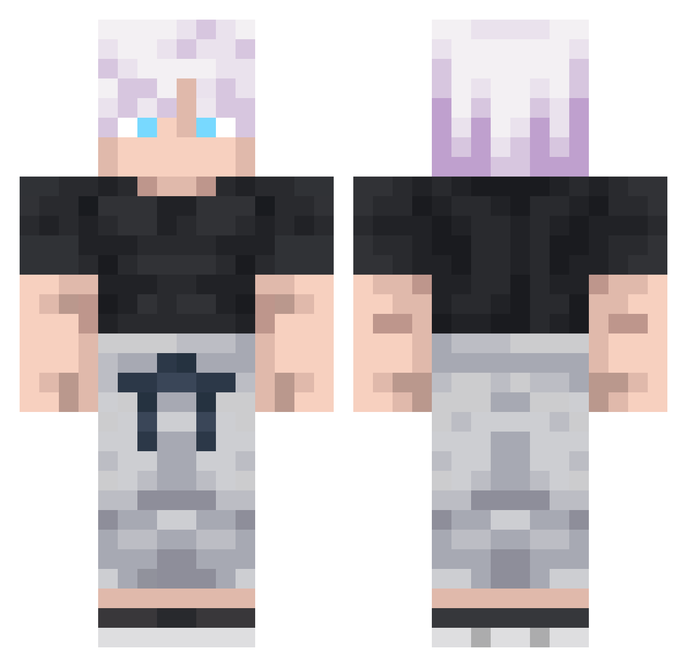AgentFloydd Minecraft skin, front and back view