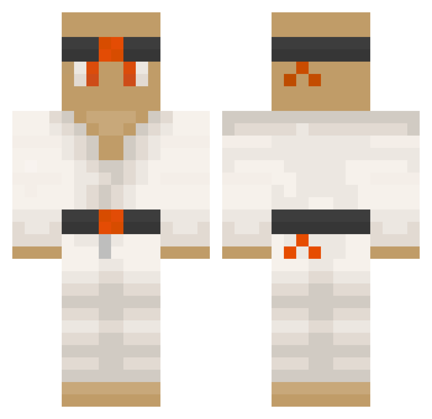 duncbtw Minecraft skin, front and back view