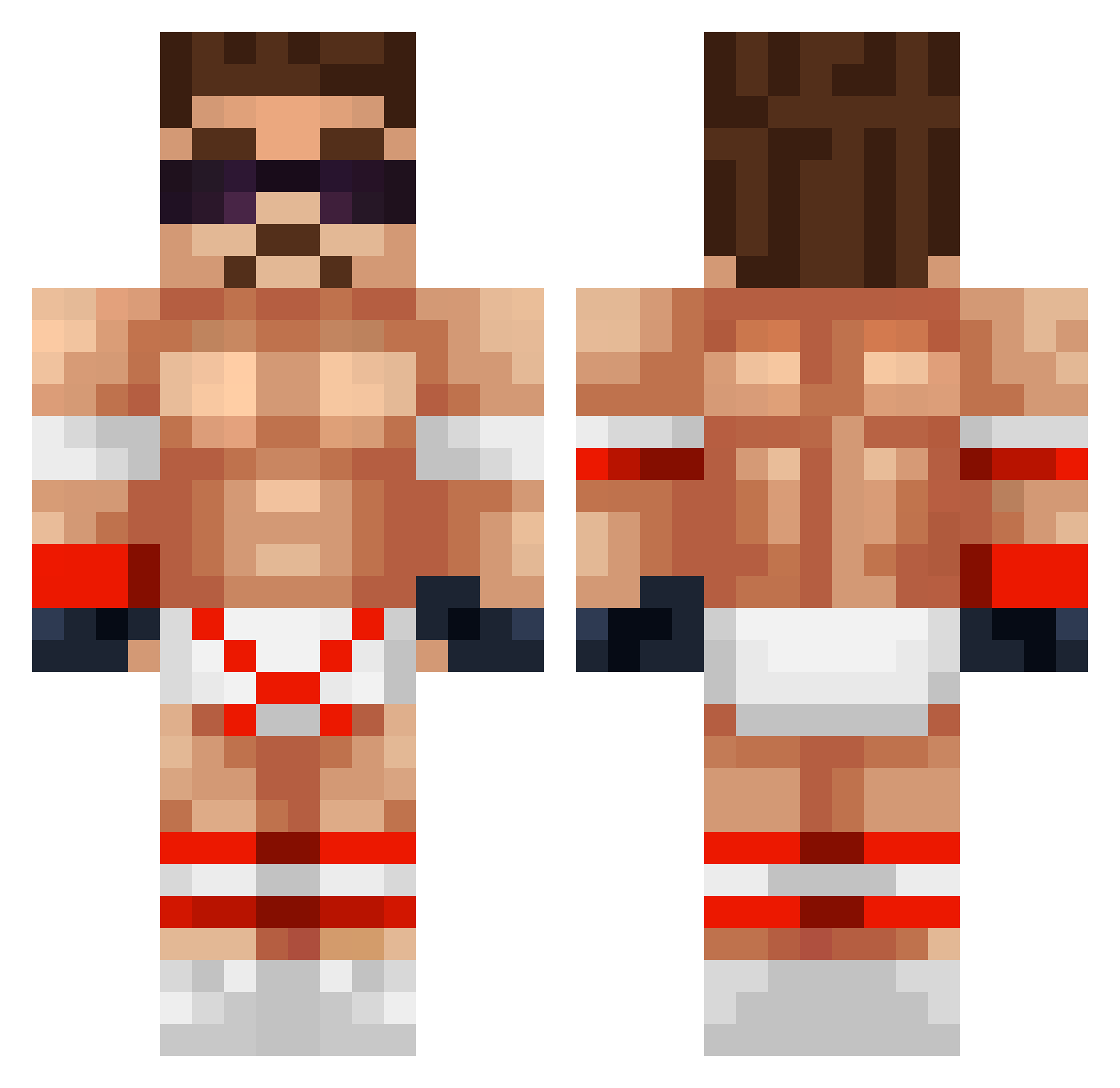 CoolaDaniel69 Minecraft skin, front and back view