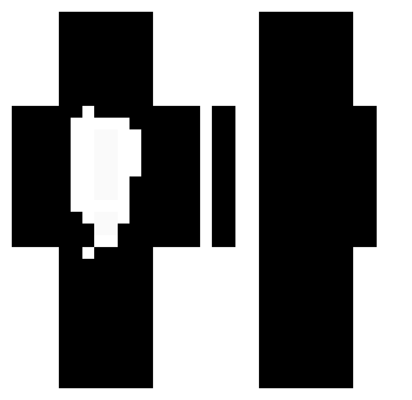 equinoxv2 Minecraft skin, front and back view