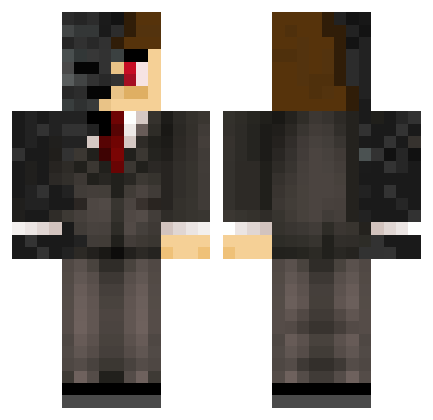 Astericcc Minecraft skin, front and back view
