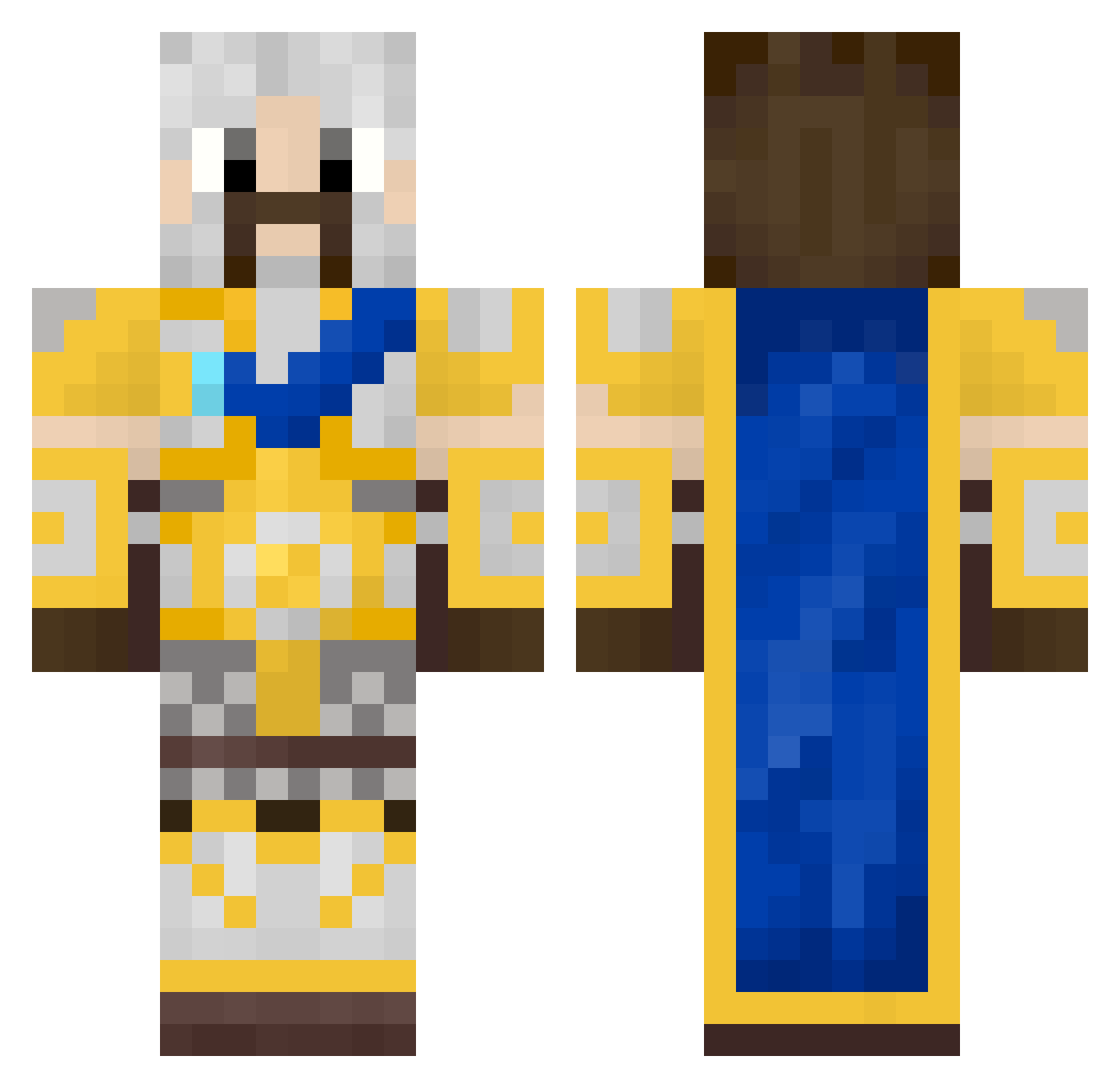ADC589 Minecraft skin, front and back view