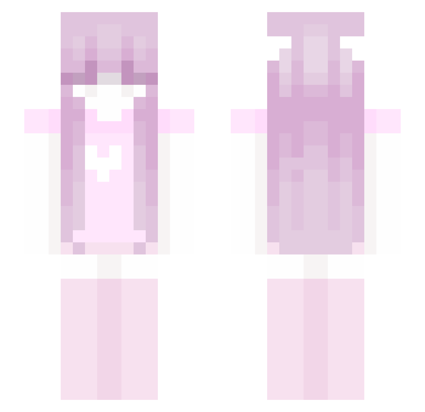 sancher Minecraft skin, front and back view