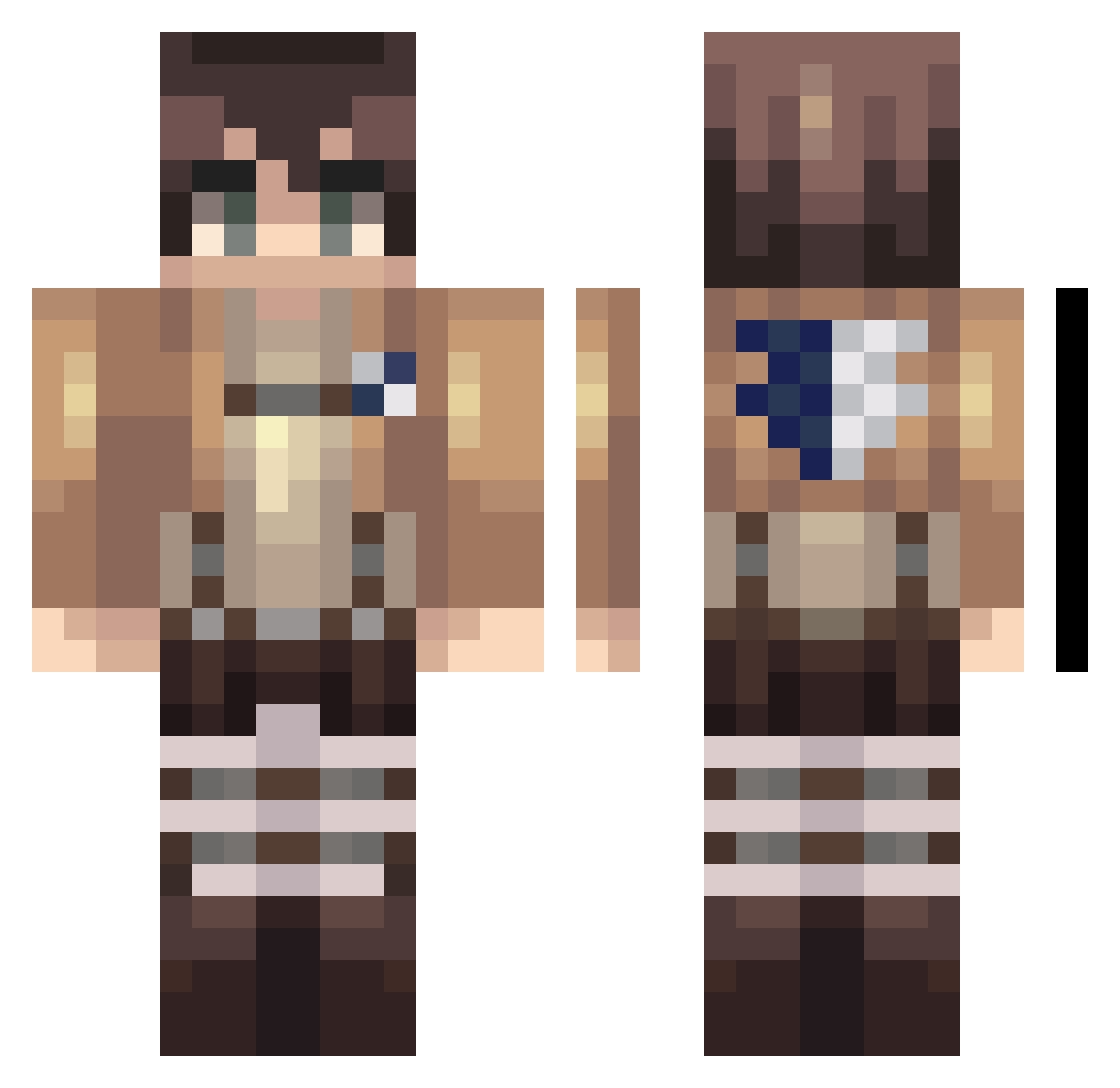52secrets Minecraft skin, front and back view