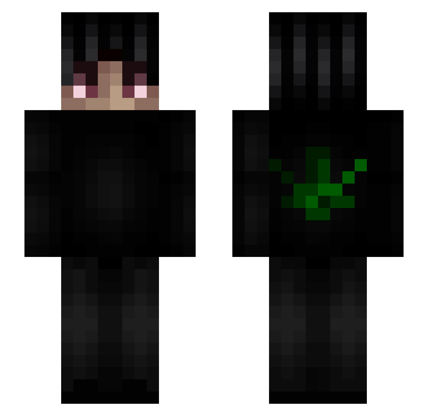 Ayeiko_ Minecraft skin, front and back view