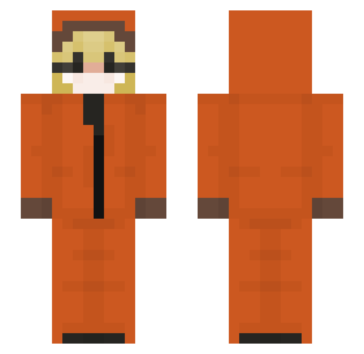 LannaRose Minecraft skin, front and back view