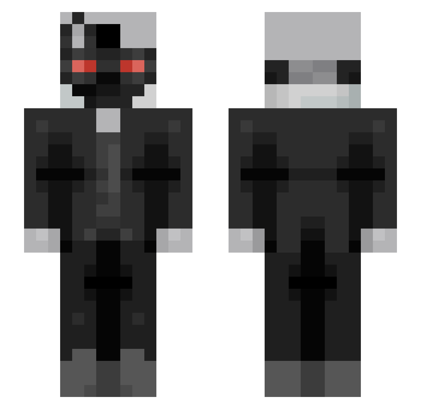 Kasper08 Minecraft skin, front and back view