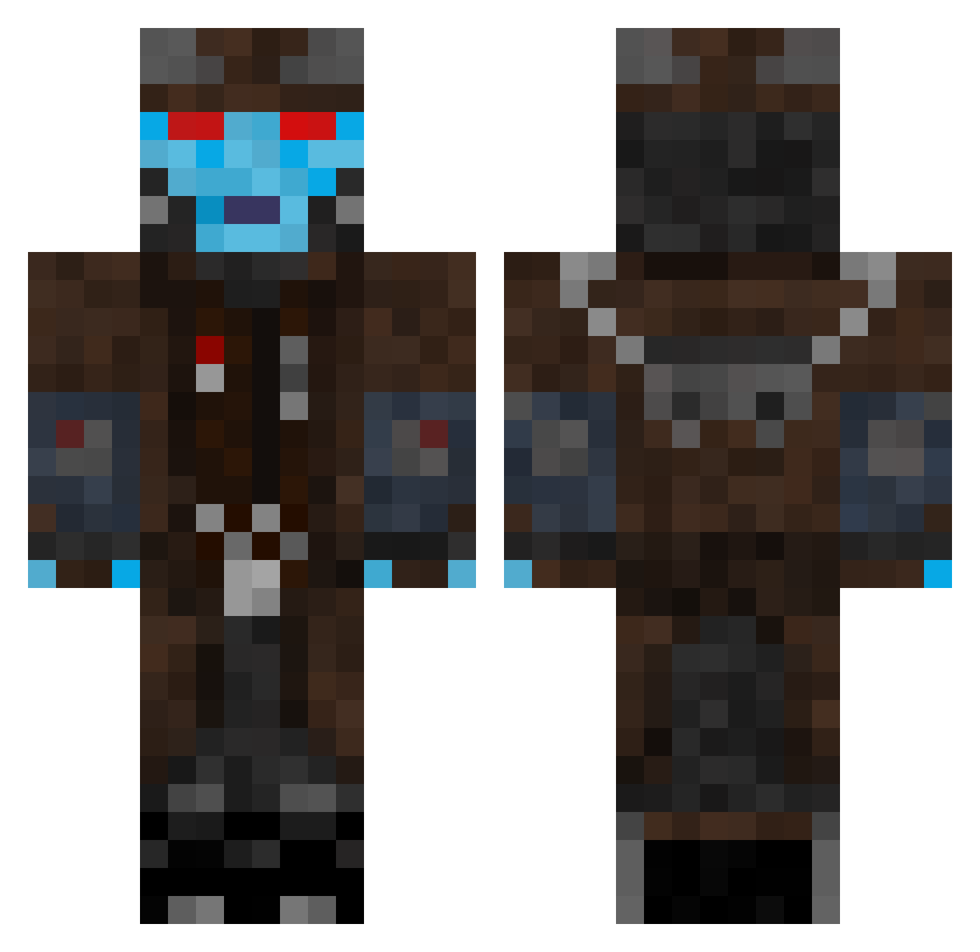 Alfredo_Pasta911 Minecraft skin, front and back view