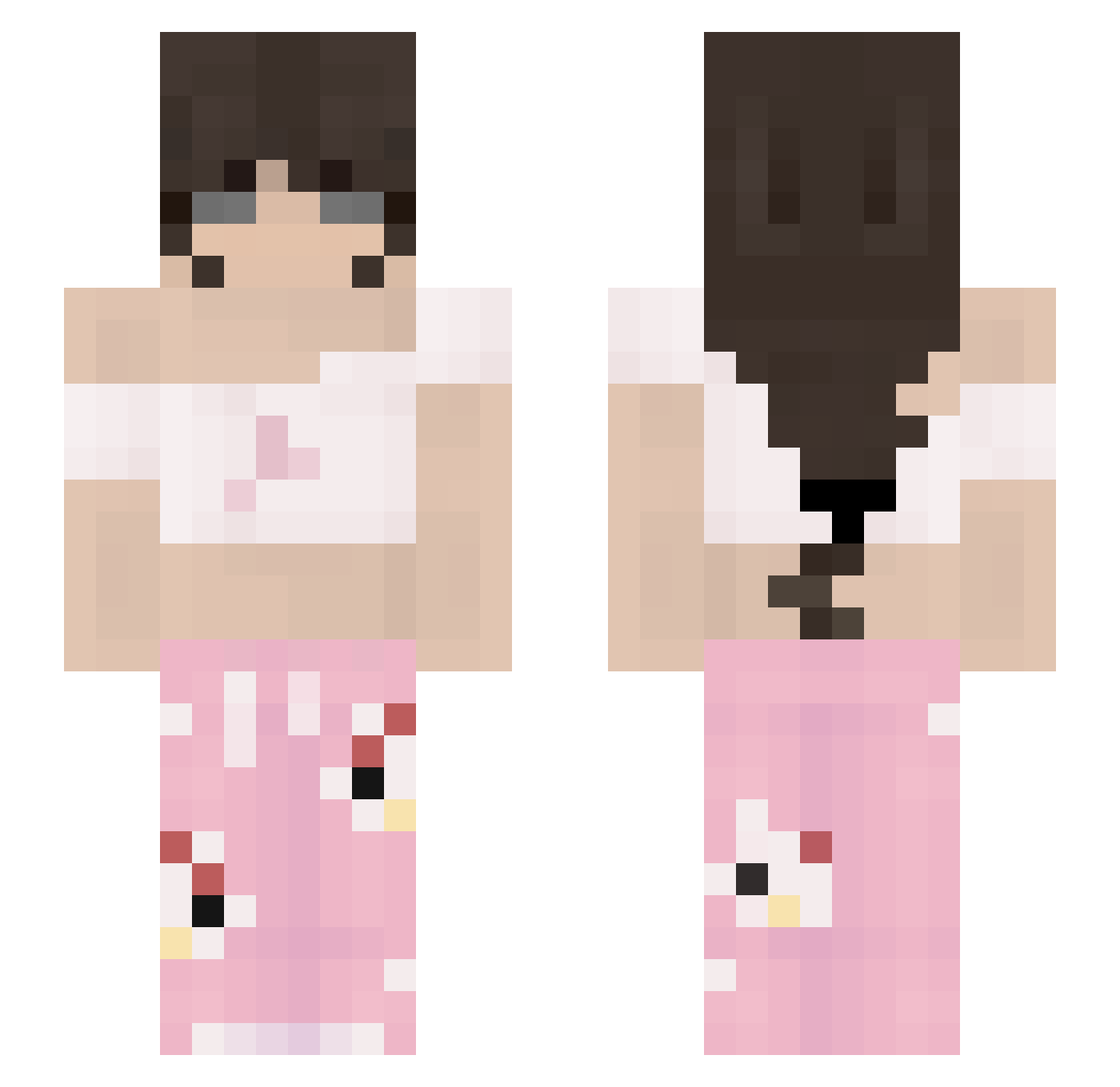 ibuprofenRP Minecraft skin, front and back view