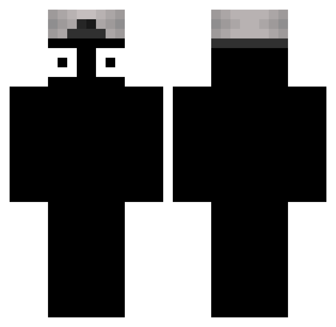 Alverro Minecraft skin, front and back view