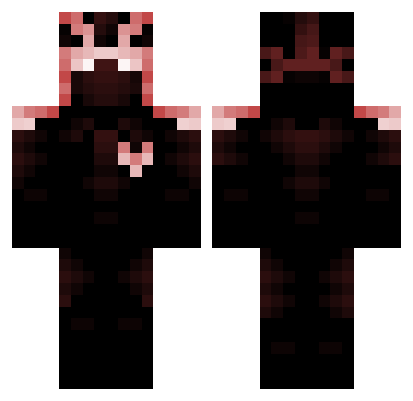 Bogle Minecraft skin, front and back view