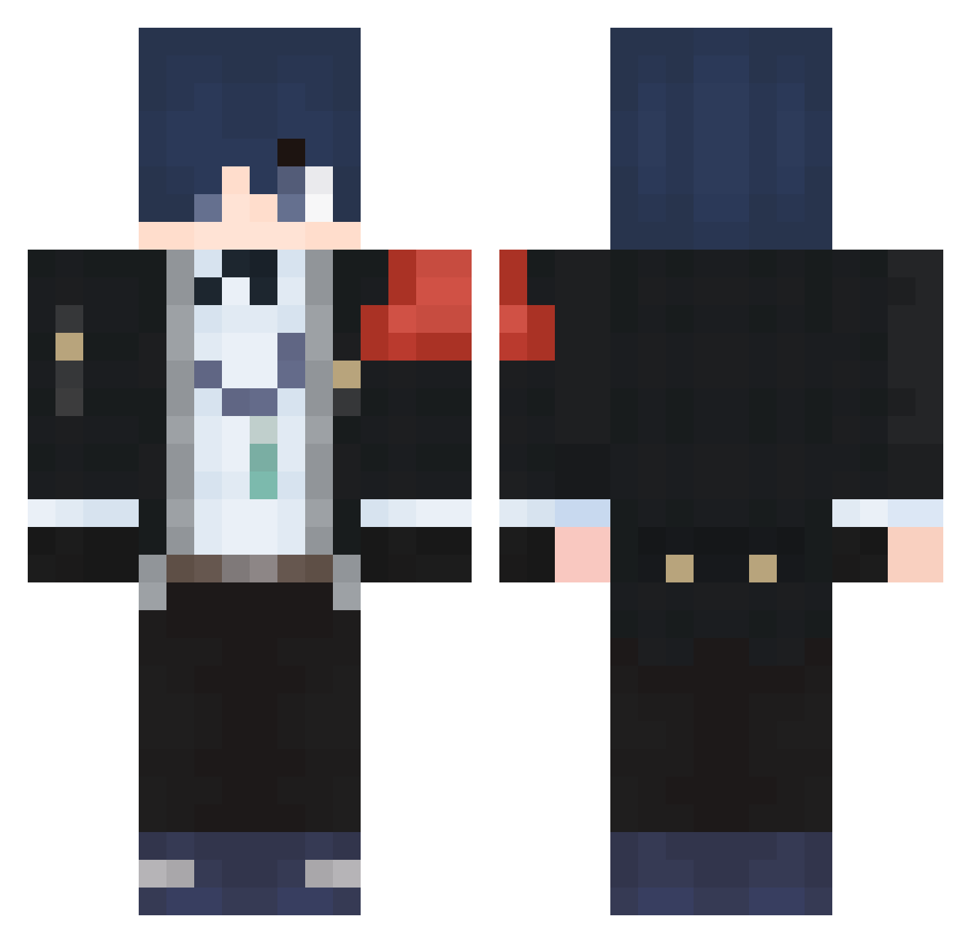 LemonAlex Minecraft skin, front and back view