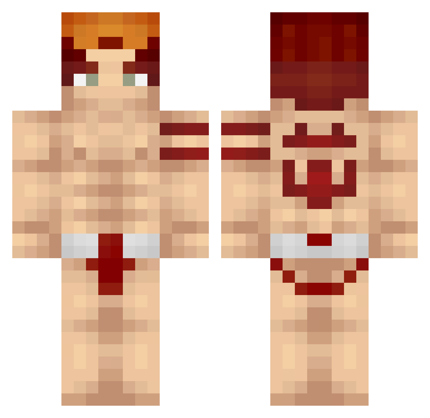 N3K0luvsu Minecraft skin, front and back view