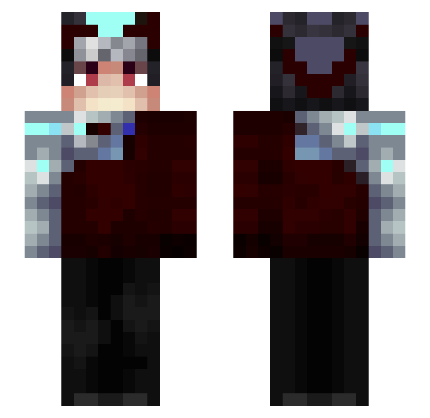 khalipaii Minecraft skin, front and back view