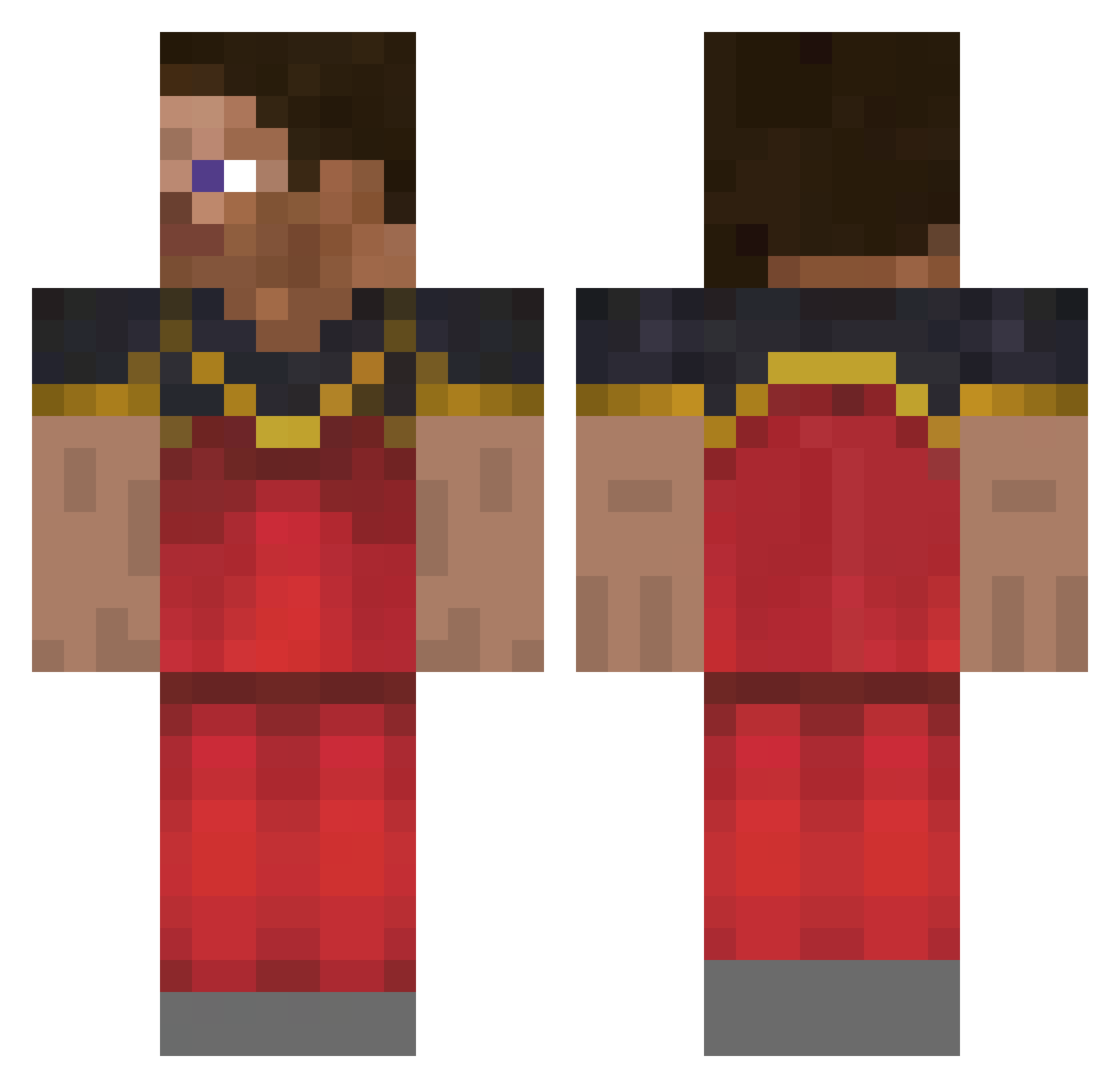 teobosser2015 Minecraft skin, front and back view
