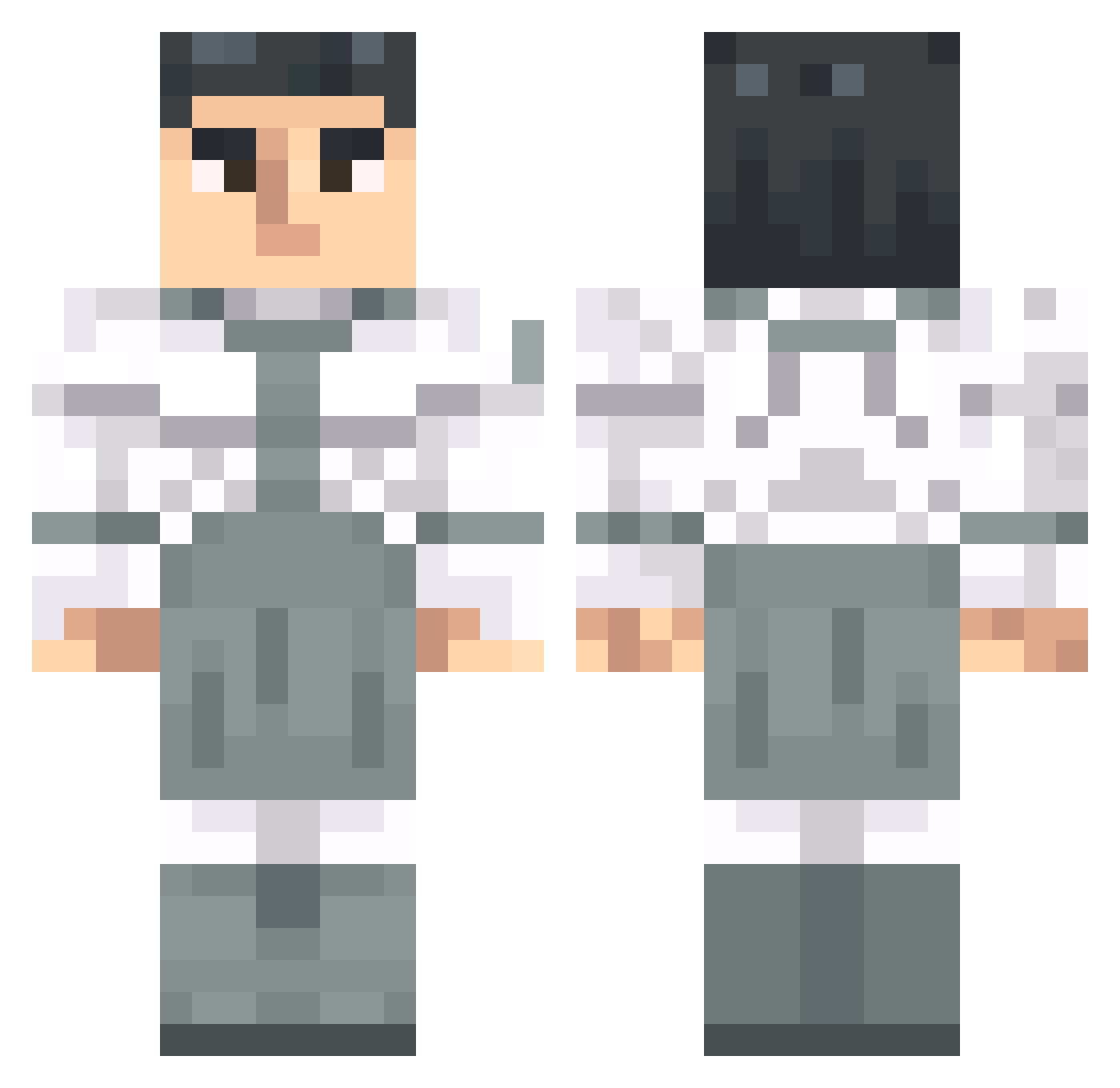Skonio_ Minecraft skin, front and back view