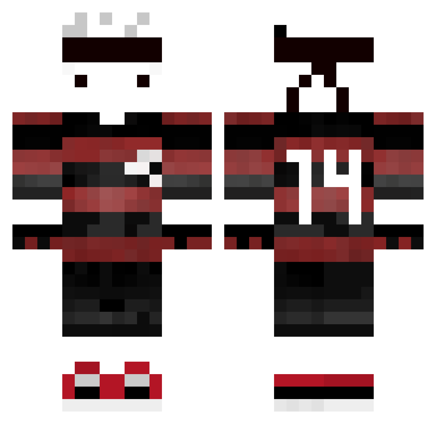 EJB2612 Minecraft skin, front and back view