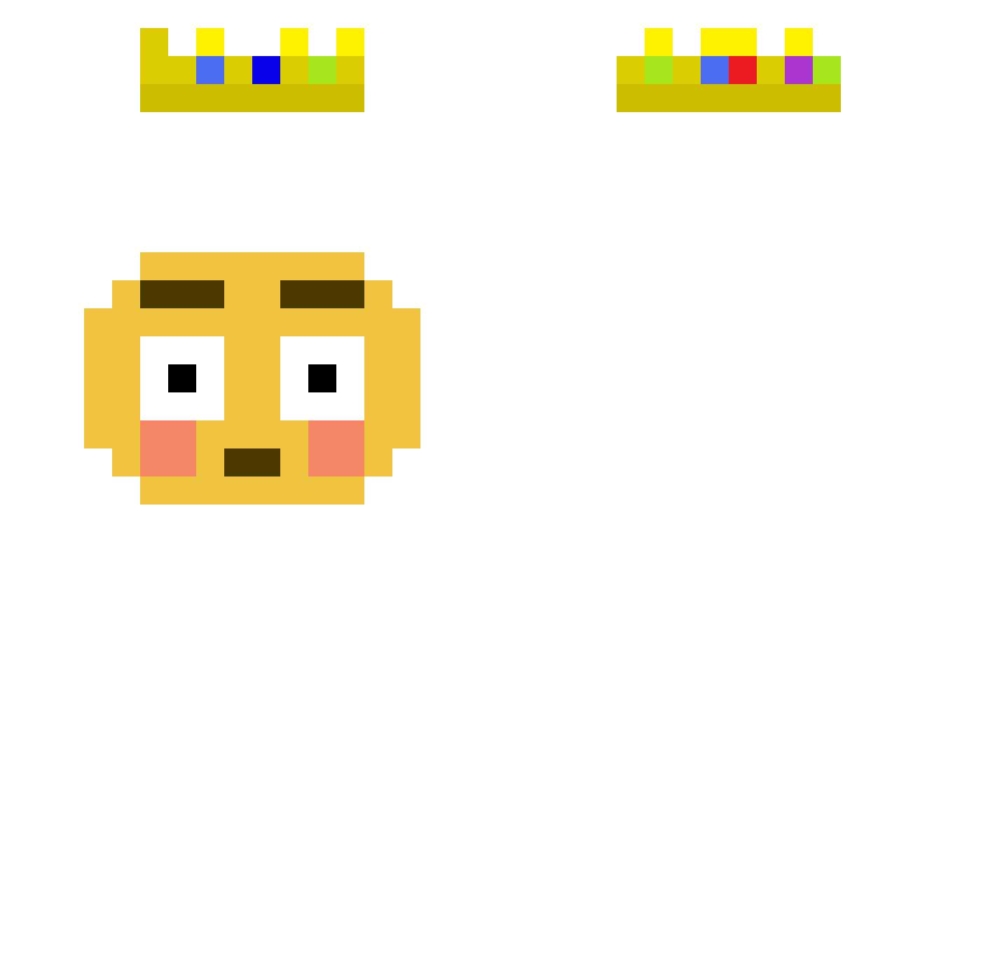 Decommissioned Minecraft skin, front and back view