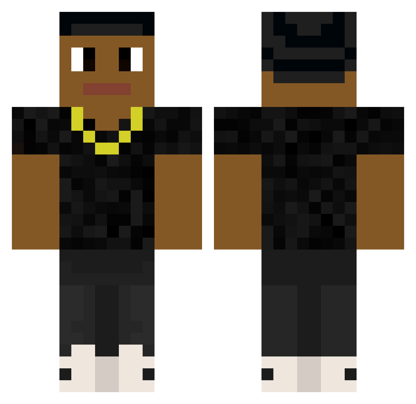 SchwippusMC Minecraft skin, front and back view