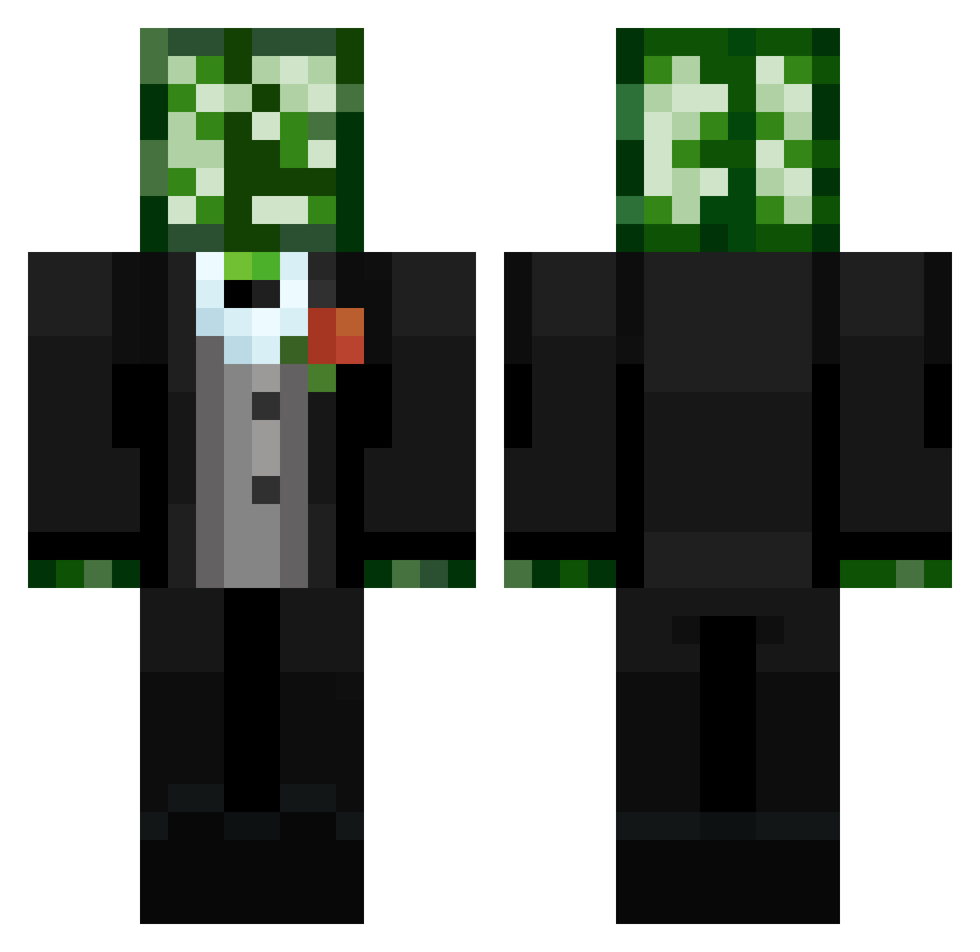 Cruicables Minecraft skin, front and back view