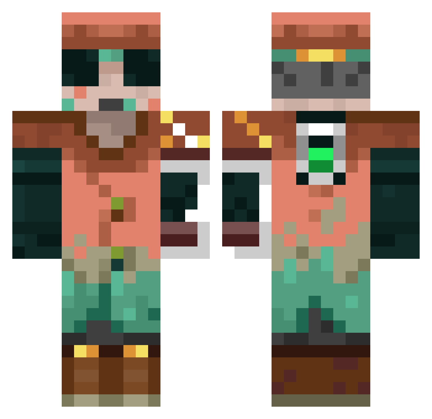bear37851 Minecraft skin, front and back view