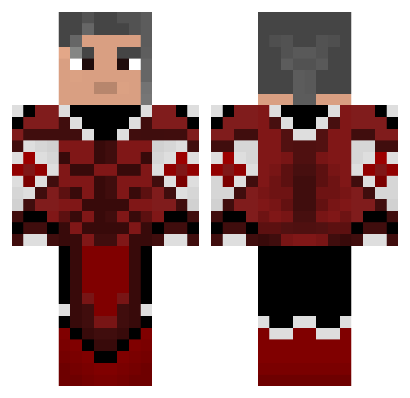 Jovo1st Minecraft skin, front and back view