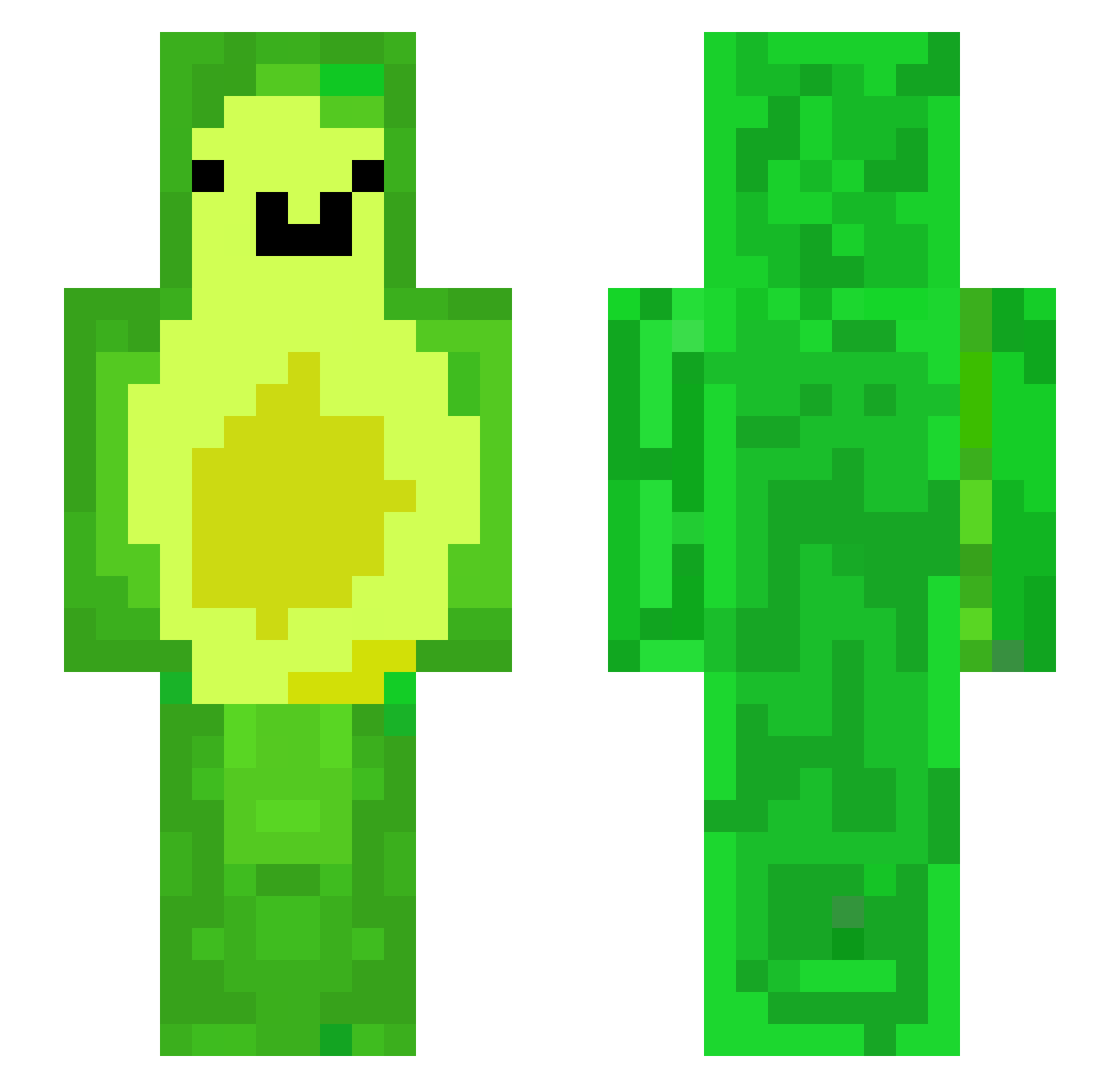 ar0nYT12 Minecraft skin, front and back view