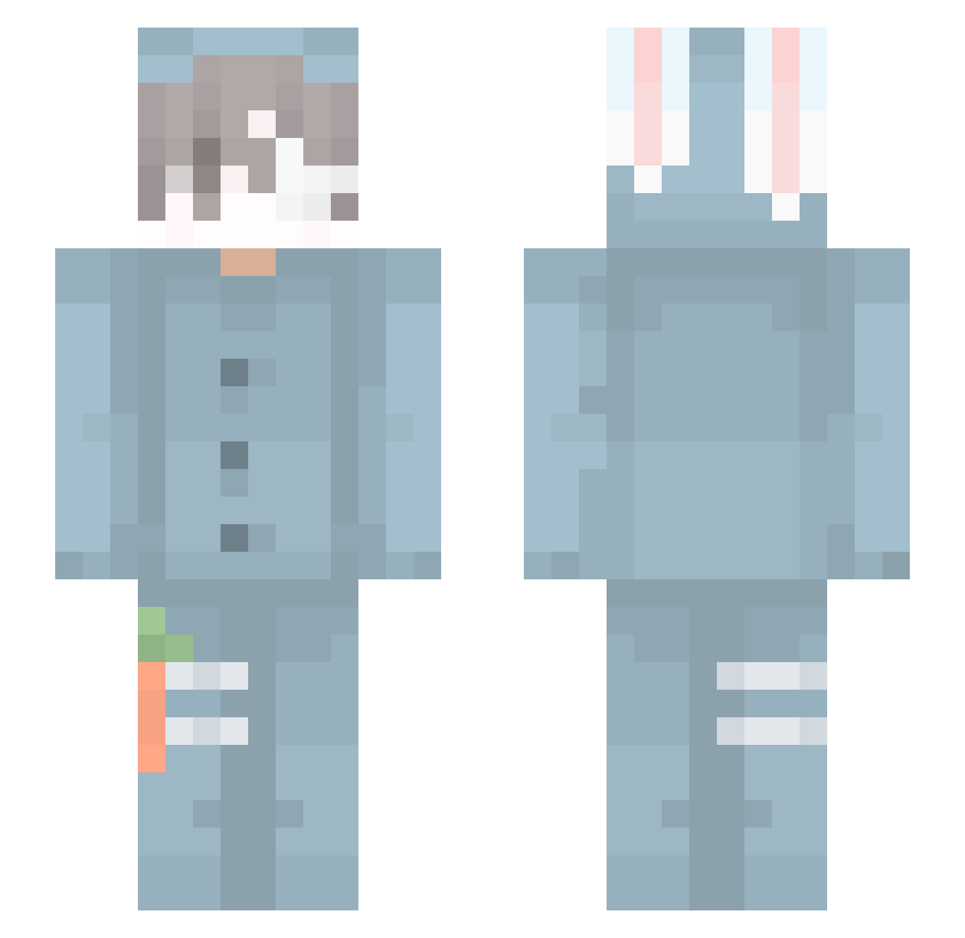 slz07 Minecraft skin, front and back view