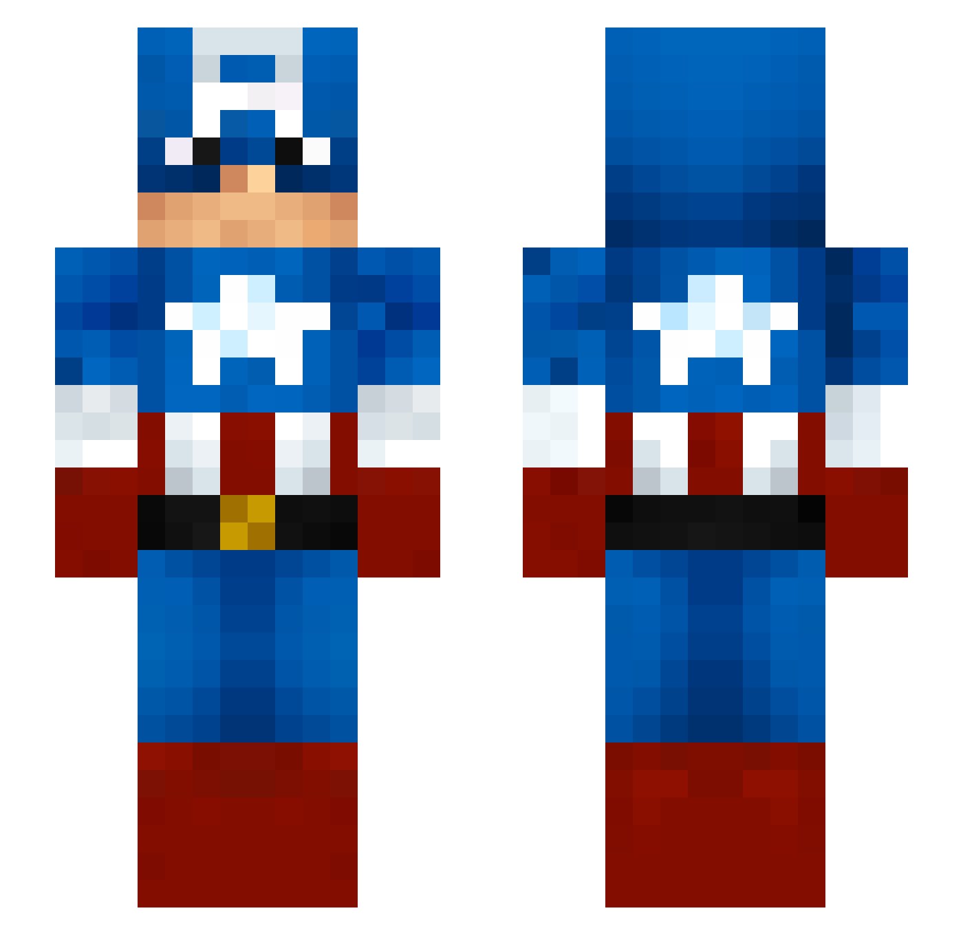 Pernss Minecraft skin, front and back view