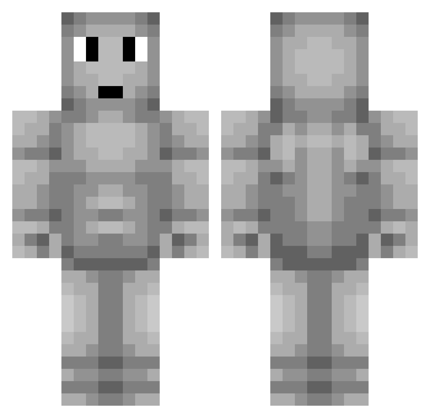 Dood01 Minecraft skin, front and back view
