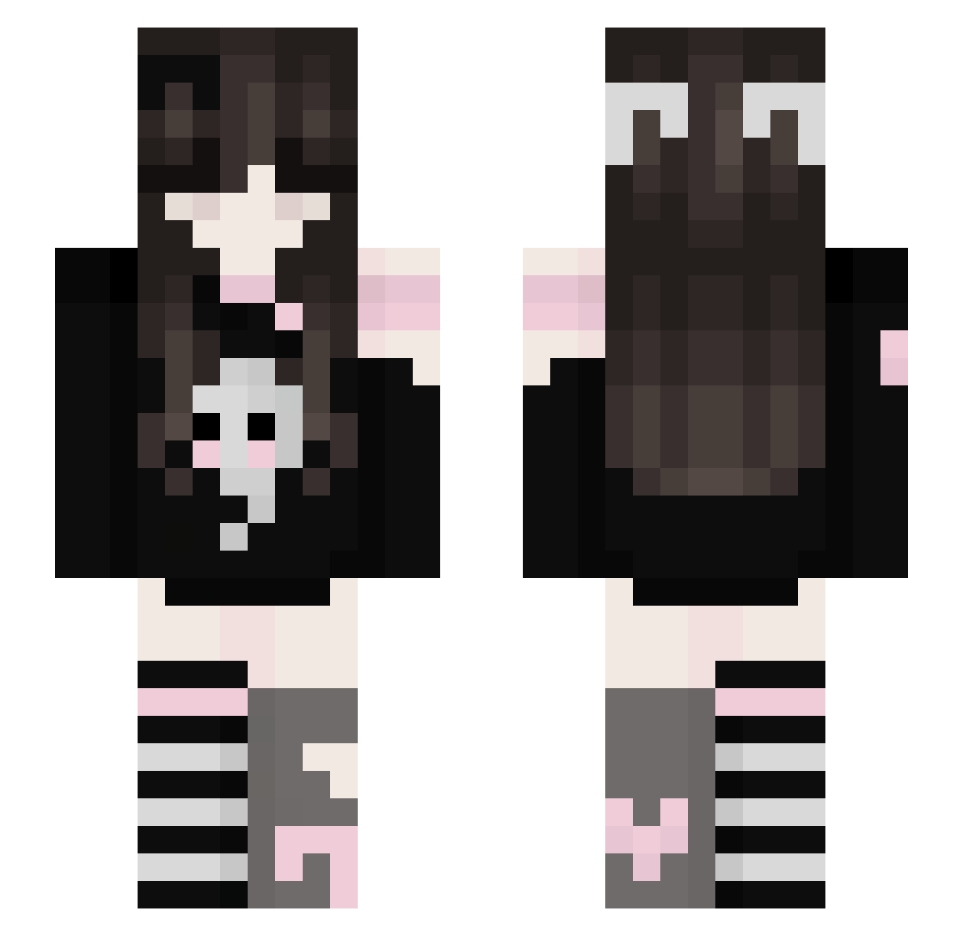 musical_sound Minecraft skin, front and back view