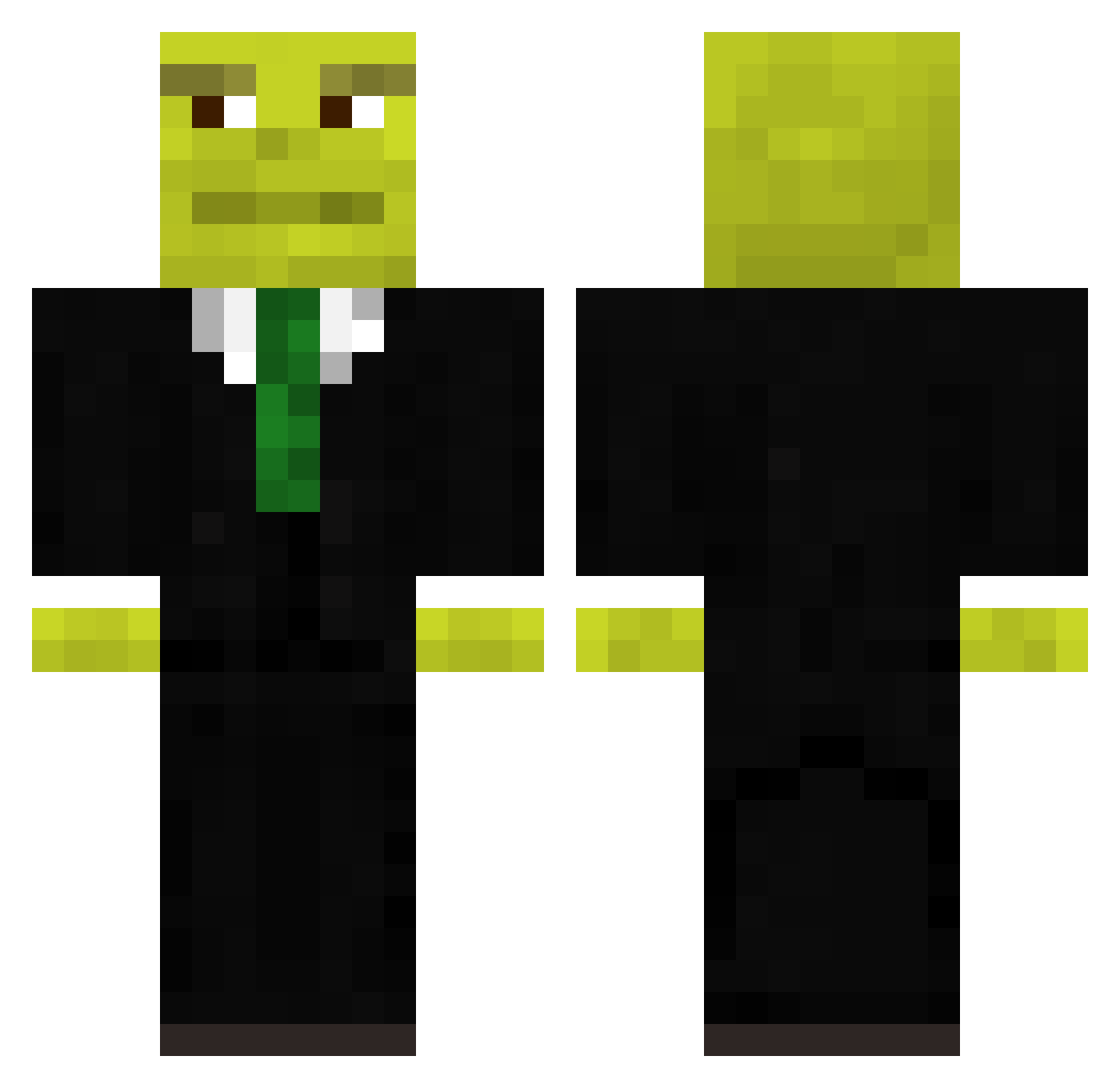 xZachtv Minecraft skin, front and back view