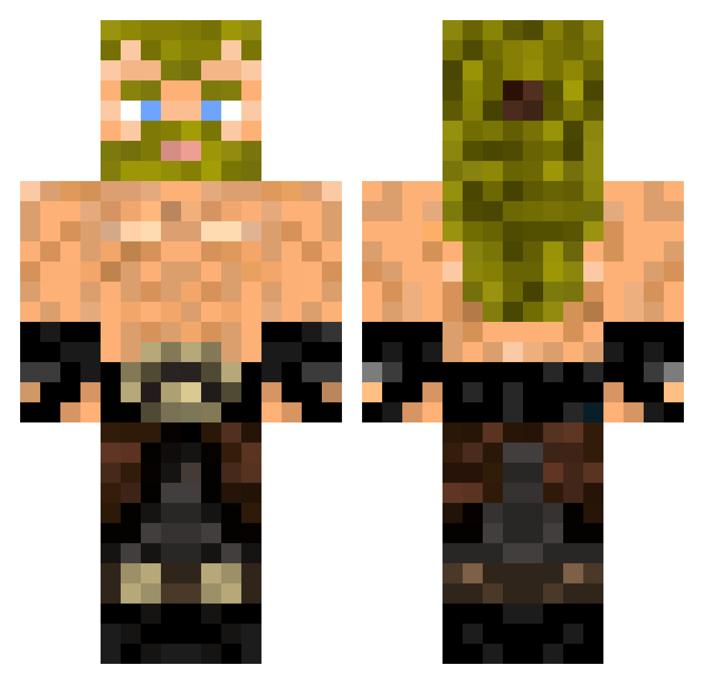 Murtir Minecraft skin, front and back view