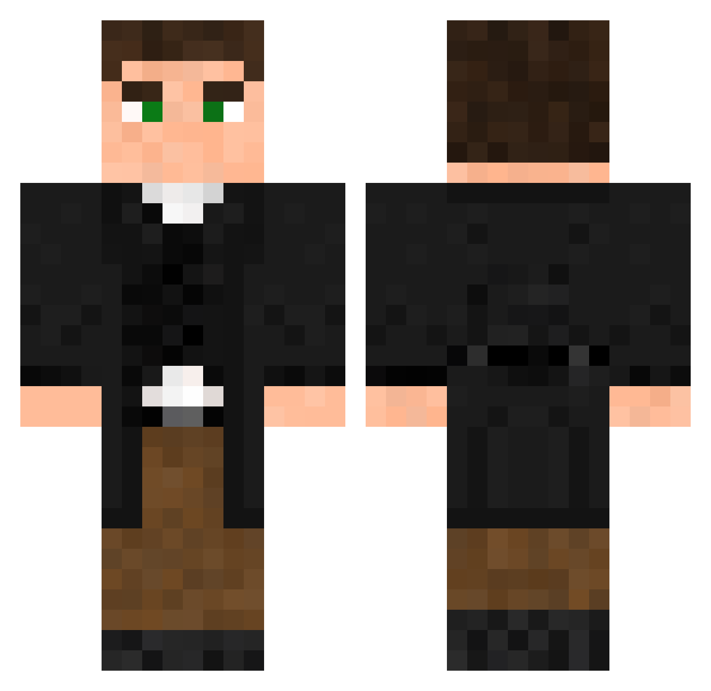 Lainm Minecraft skin, front and back view