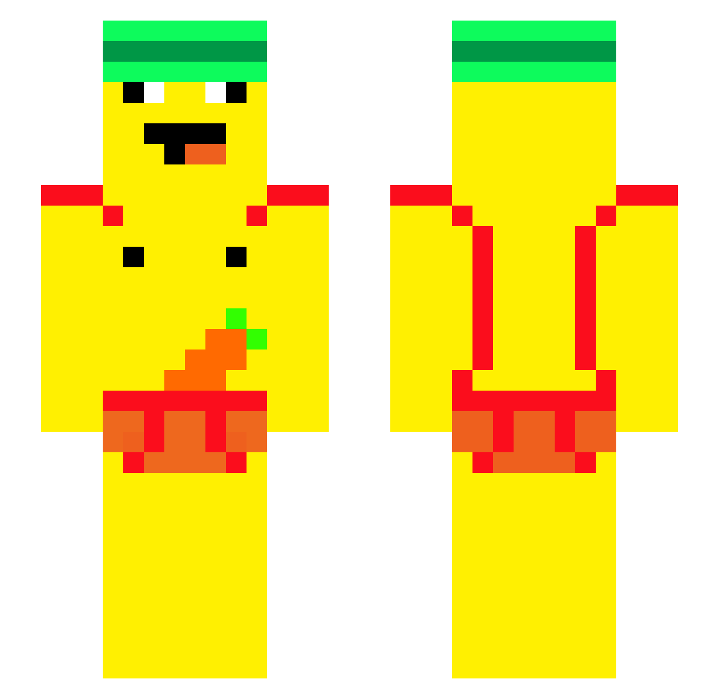 misker244 Minecraft skin, front and back view