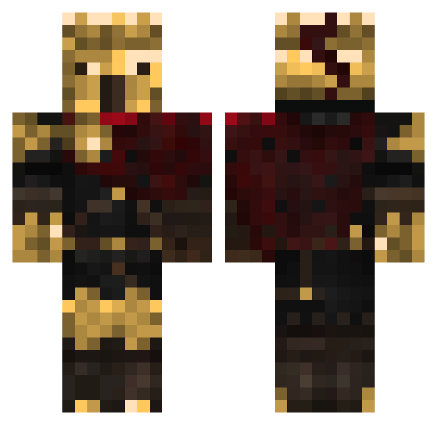 HuntedShadow247 Minecraft skin, front and back view