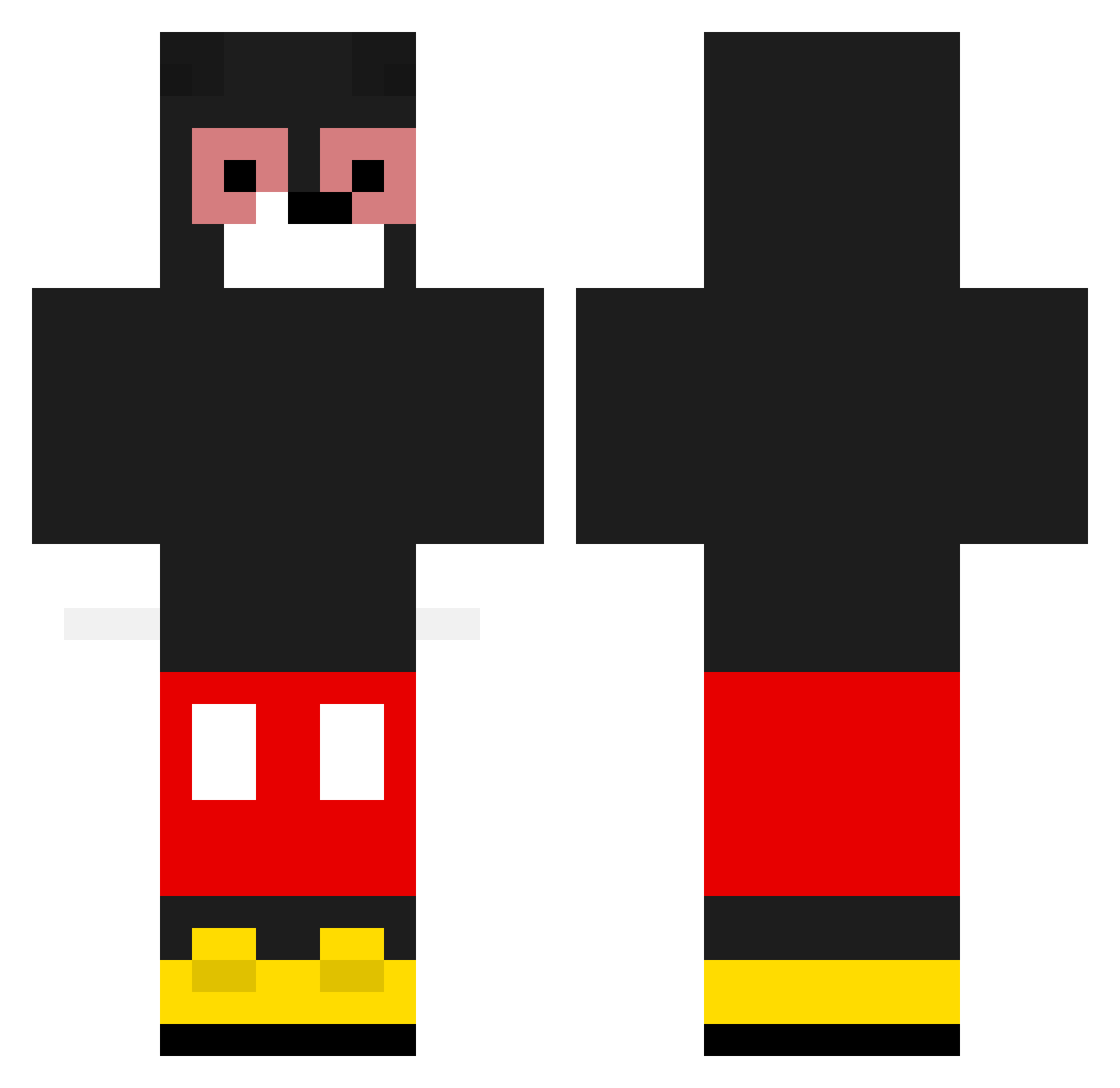itsDrxgado Minecraft skin, front and back view