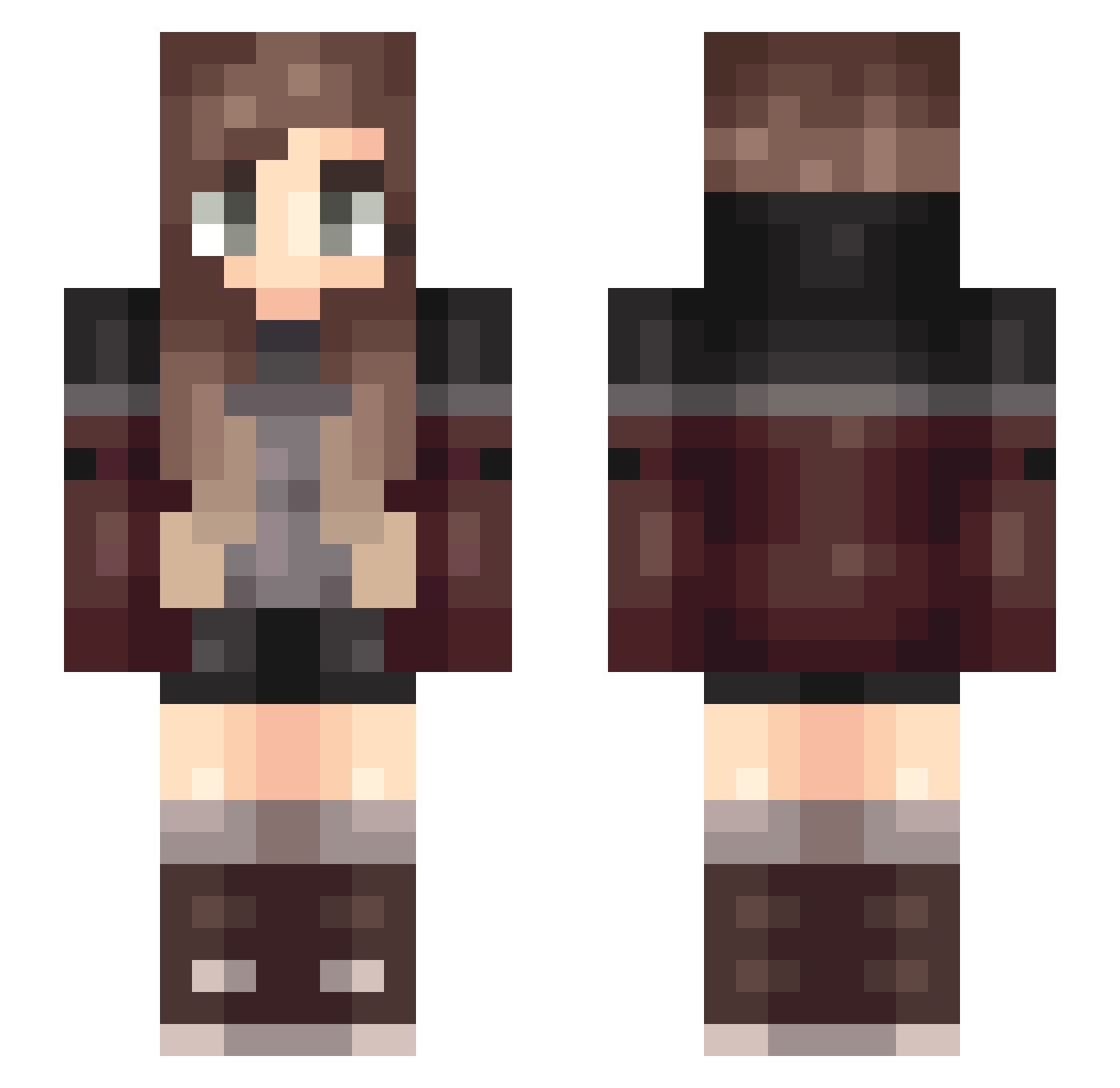 Pr0miseUrD3ath Minecraft skin, front and back view