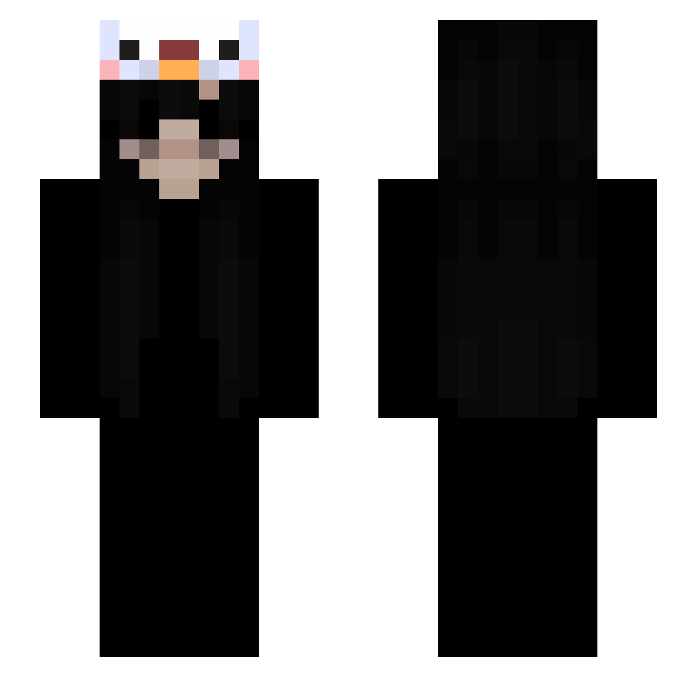 amenably Minecraft skin, front and back view