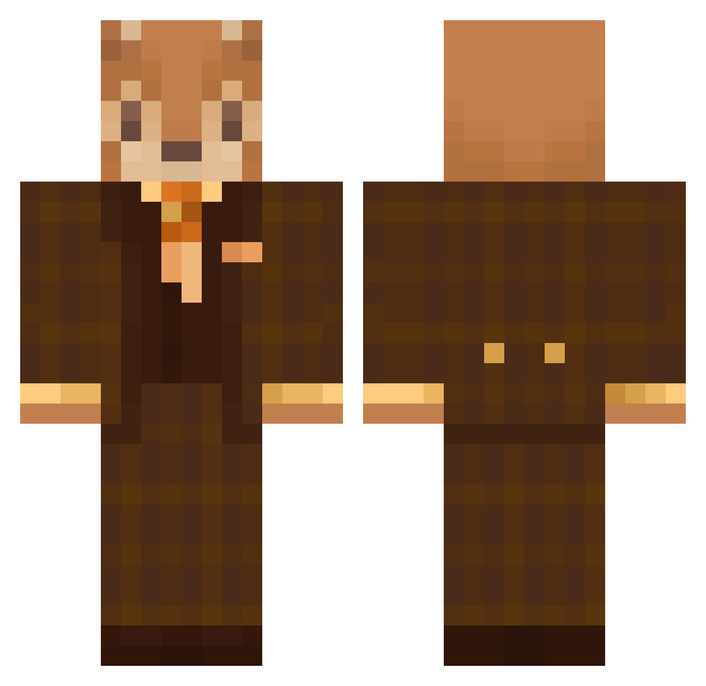 RottenBrotato Minecraft skin, front and back view